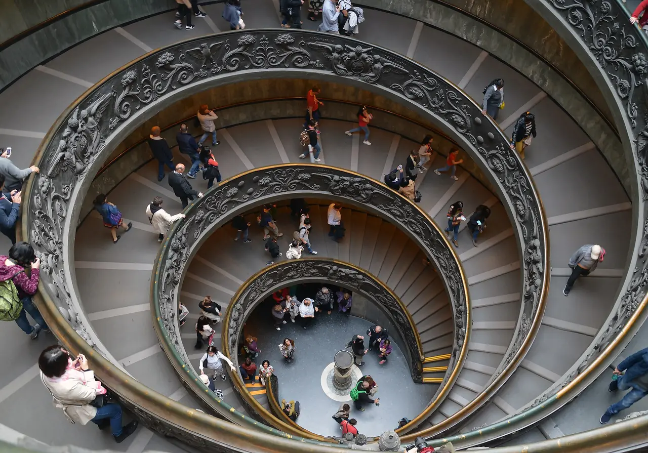 L’escalier en colimaçon des musées du Vatican
